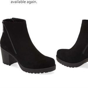 Blondo Skye waterproof bootie black suede 7 Excellent condition